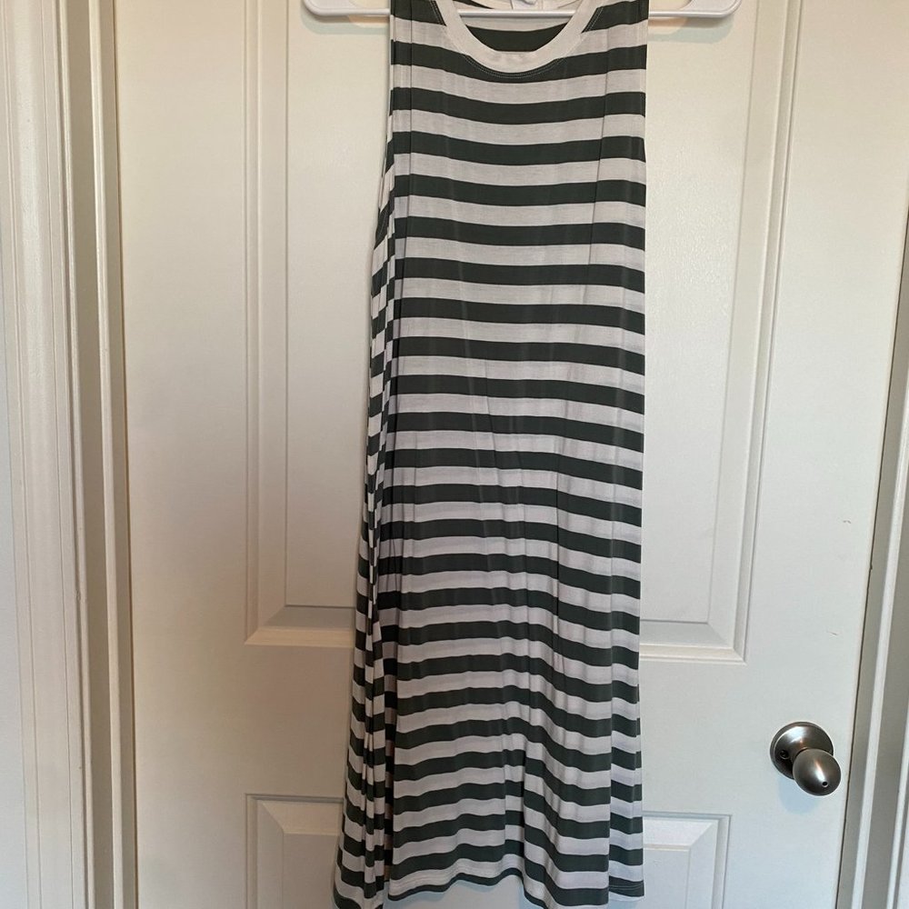 Teal and White Summer Dress